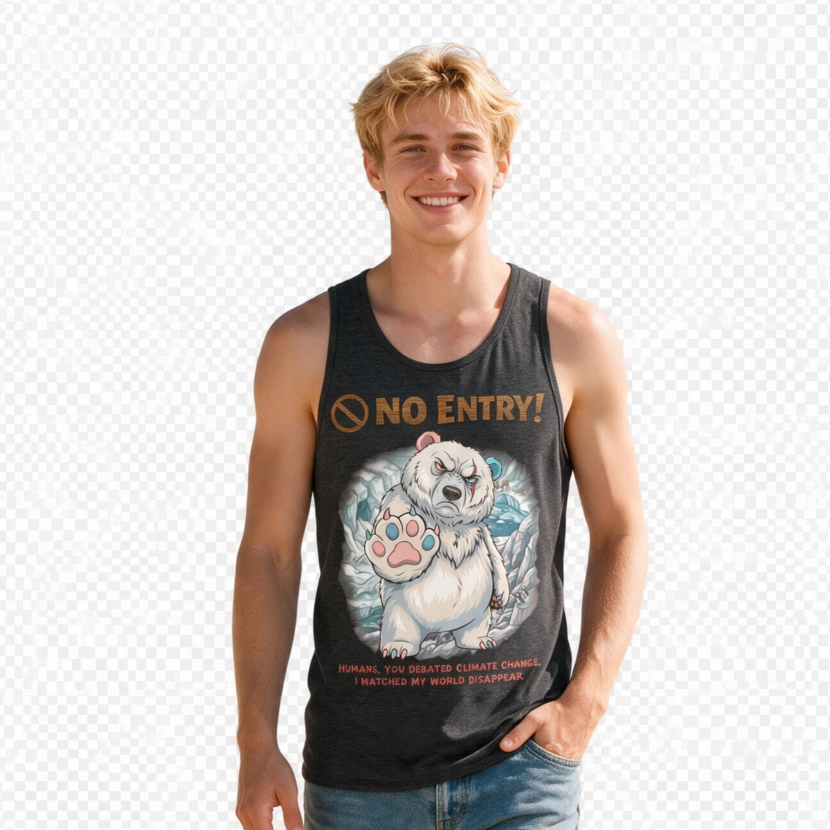 No Entry | Polar Bear Tank Top | Men