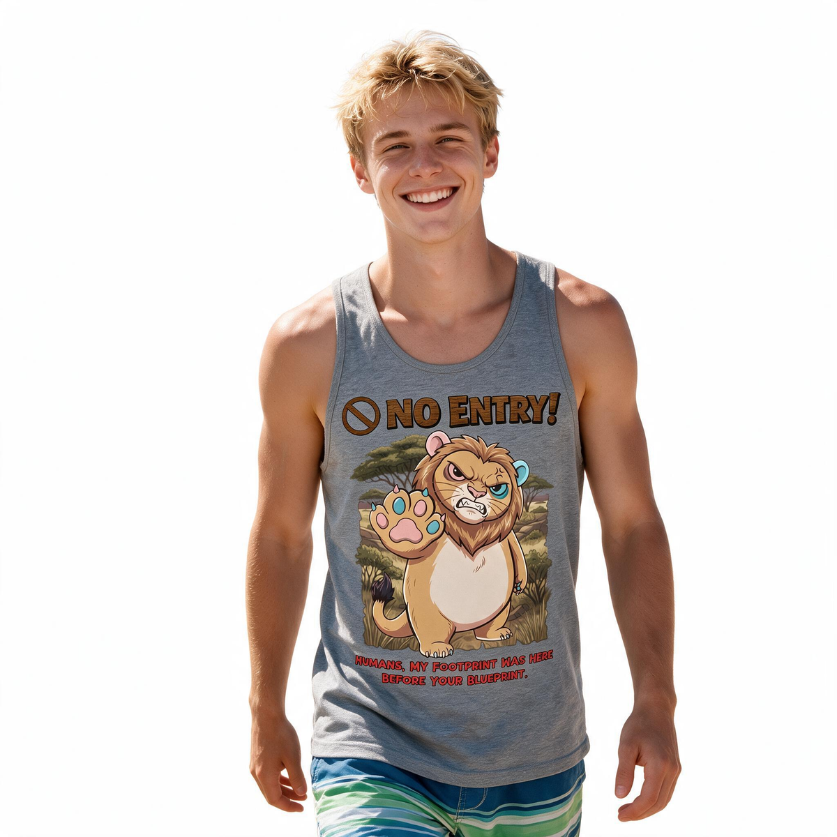 No Entry | Lion Tank Top | Men