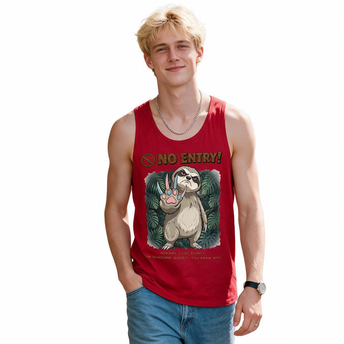 No Entry | Sloth Tank Top | Men