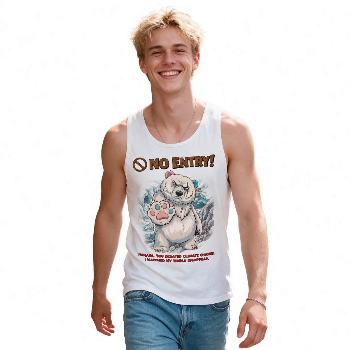 No Entry | Polar Bear Tank Top | Men
