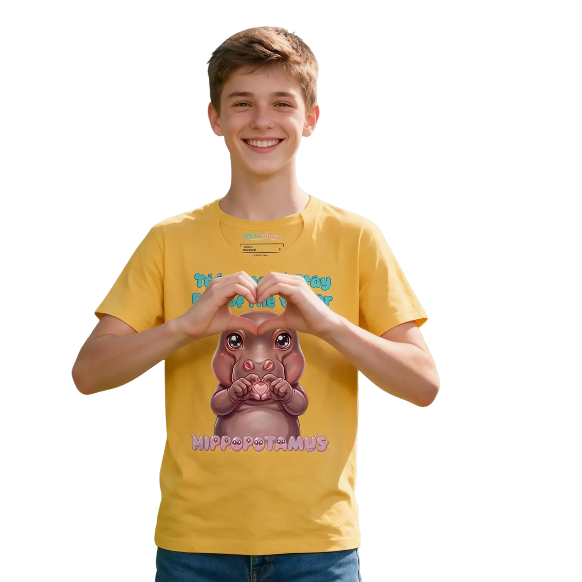 Heart in Pawz | Hippopotamus Tee | Youth