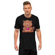 Heart in Pawz: Unisex Cotton Beaver Graphic T‑Shirt for Uni Pawz