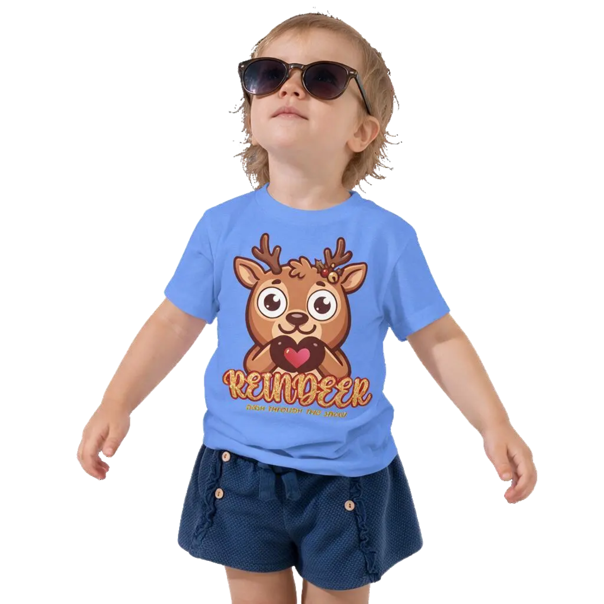 Heart in Pawz: Reindeer Graphic T‑Shirt for Little Pawz
