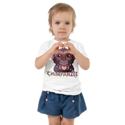 Heart in Pawz: Chimpanzee Graphic T‑Shirt for Little Pawz