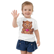 Heart in Pawz: Beaver Graphic T‑Shirt for Little Pawz