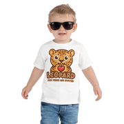Heart in Pawz: Leopard Graphic T‑Shirt for Little Pawz