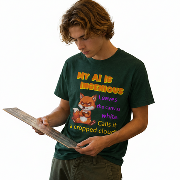Pawz Wit: My AI Is Ingenious Graphic T‑Shirt for Young Pawz