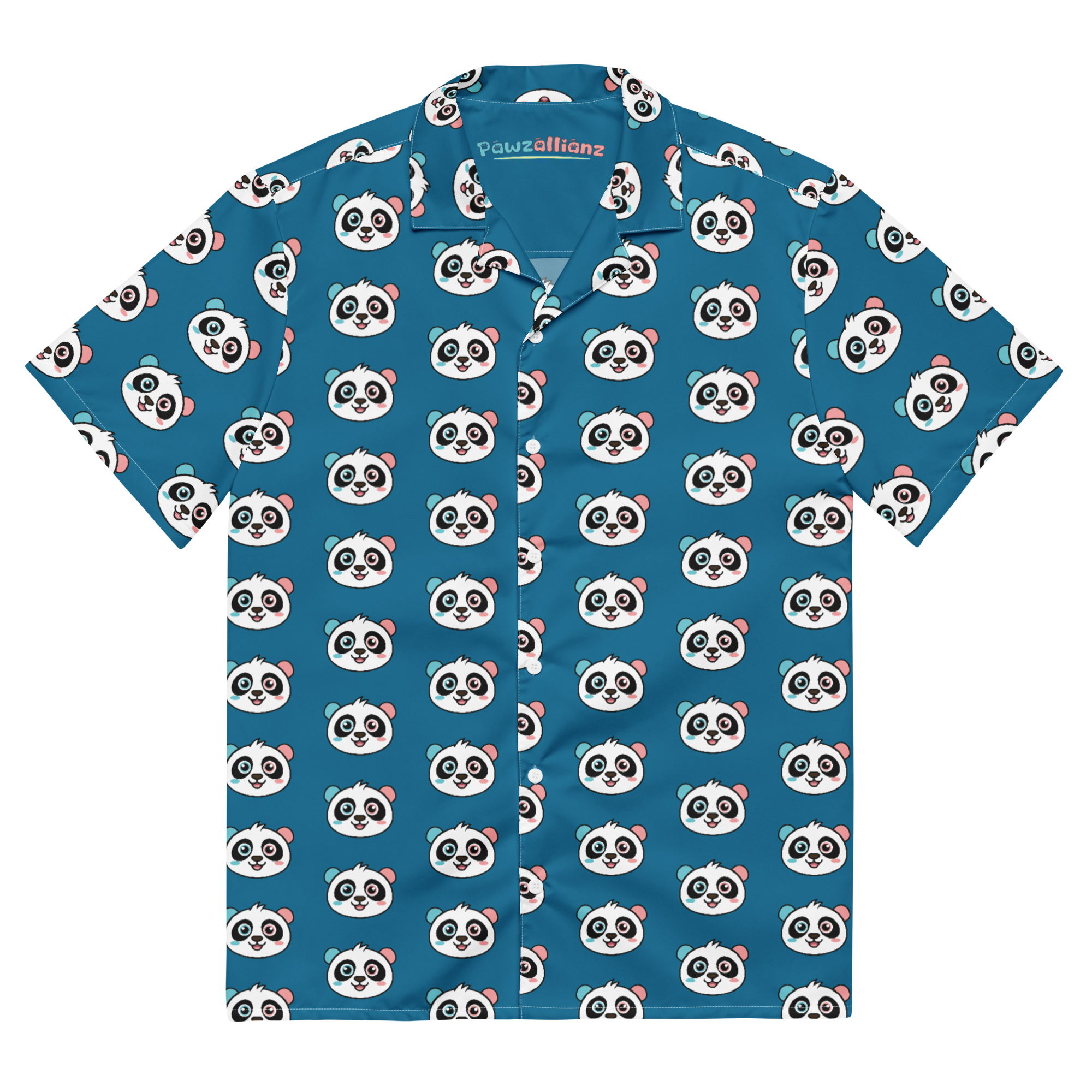 Pawz All Over | Panda Button-Up Shirt | Unisex