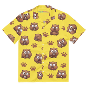 Pawz All Over | Beaver Button-Up Shirt | Unisex