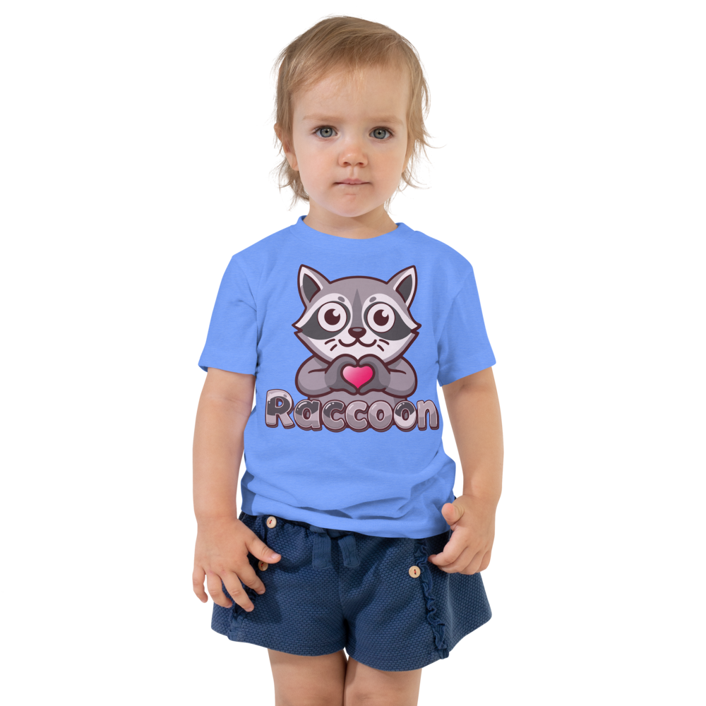 Heart in Pawz: Raccoon Graphic T‑Shirt for Little Pawz