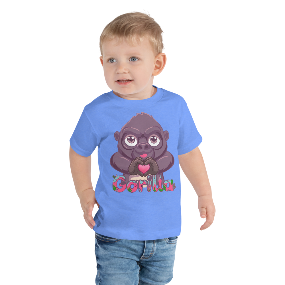 Heart in Pawz: Gorilla Graphic T‑Shirt for Little Pawz