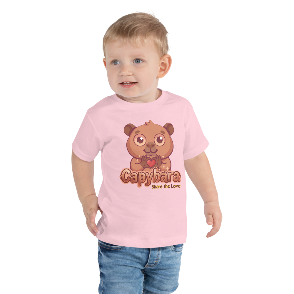 Heart in Pawz: Capybara Graphic T‑Shirt for Little Pawz