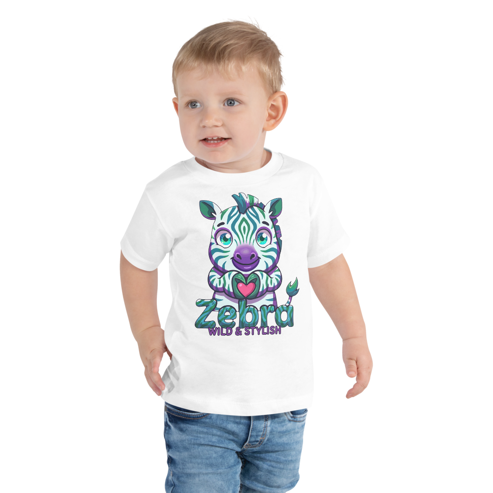 Heart in Pawz: Zebra Graphic T‑Shirt for Little Pawz