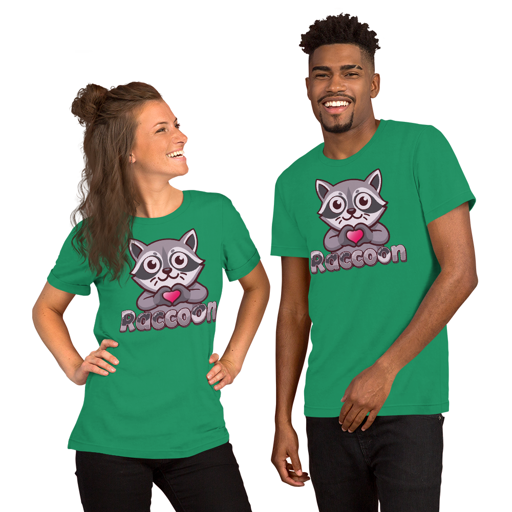 Heart in Pawz: Unisex Raccoon Graphic T‑Shirt for Uni Pawz