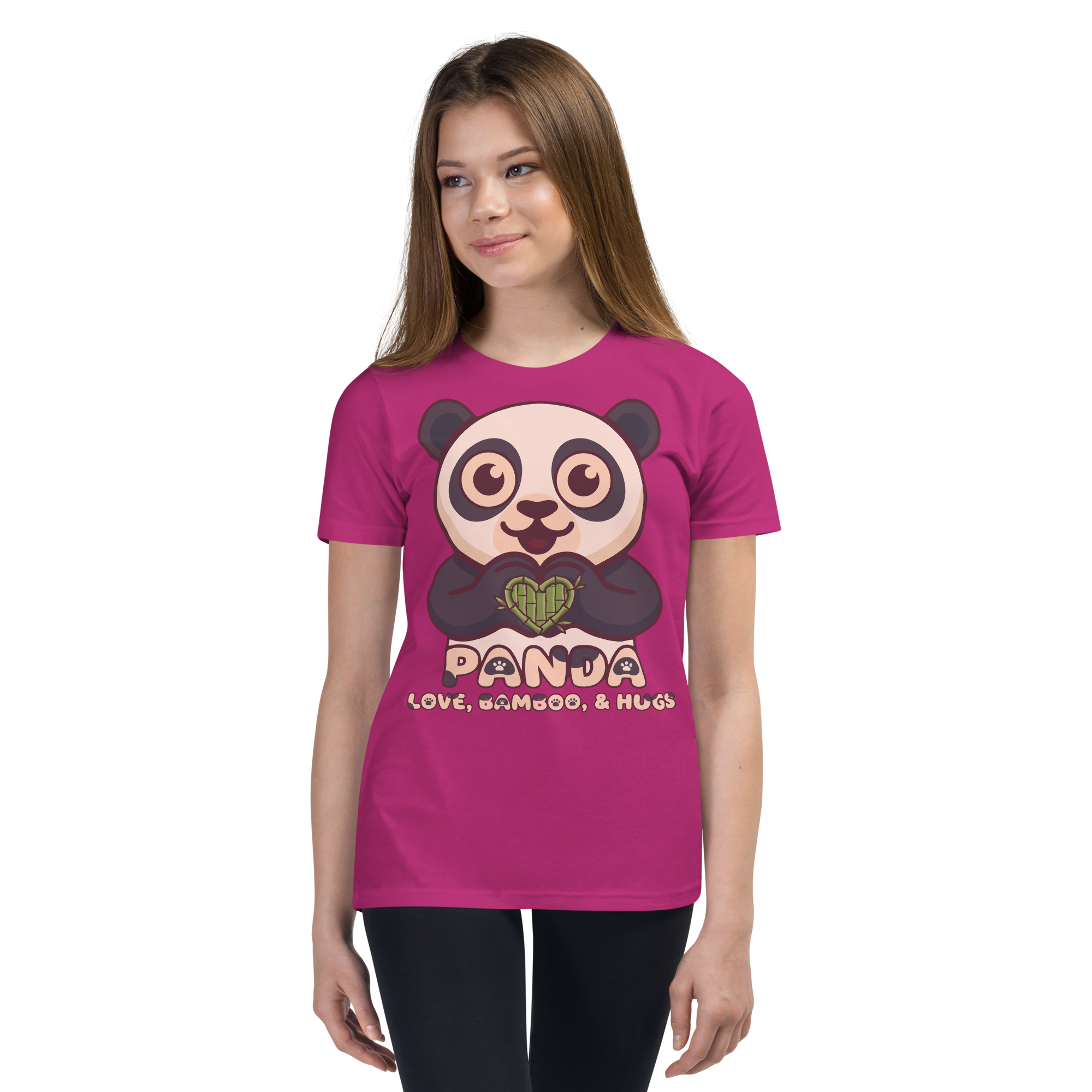 Heart in Pawz: Panda Graphic T-Shirt for Young Pawz