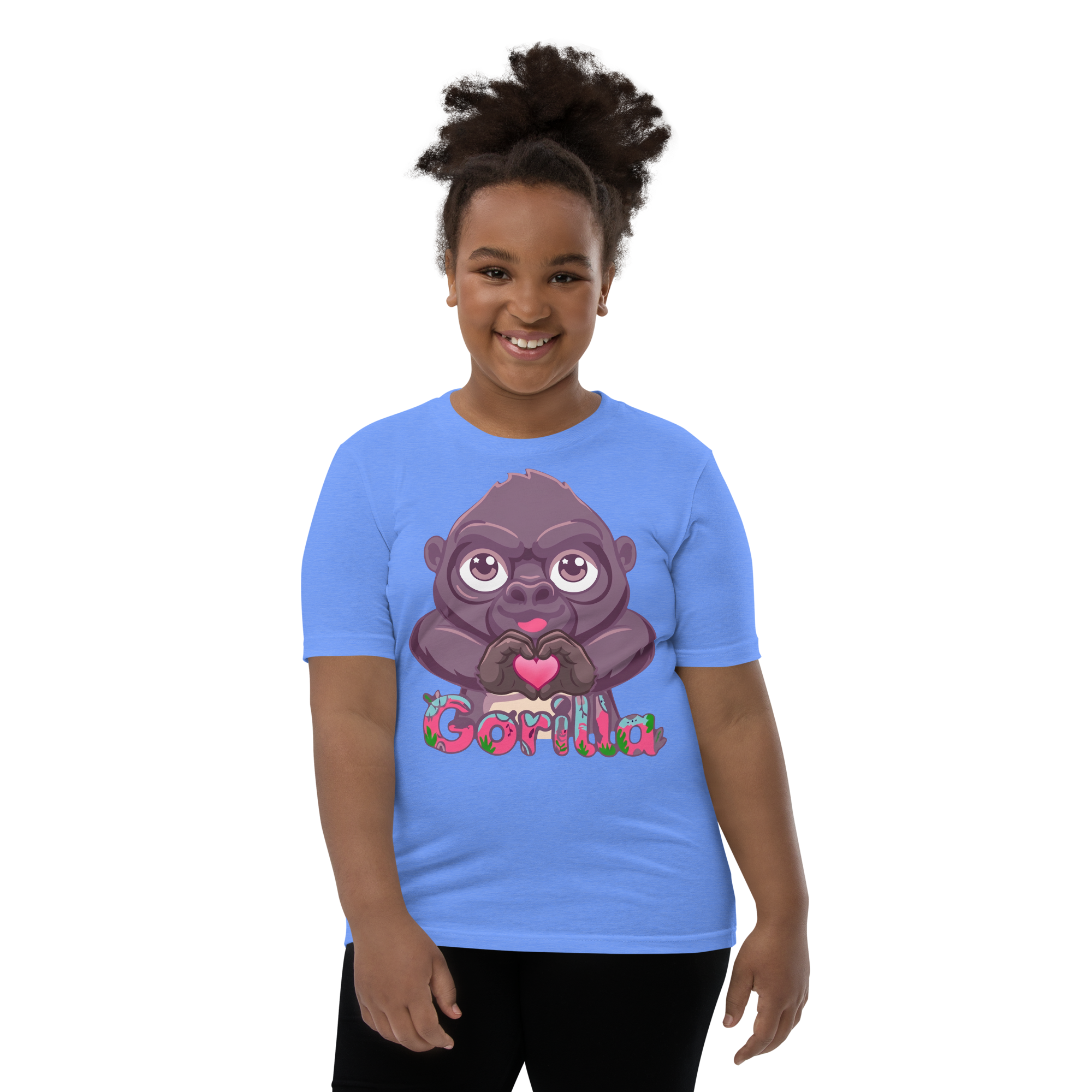 Heart in Pawz: Gorilla Graphic T‑Shirt for Young Pawz