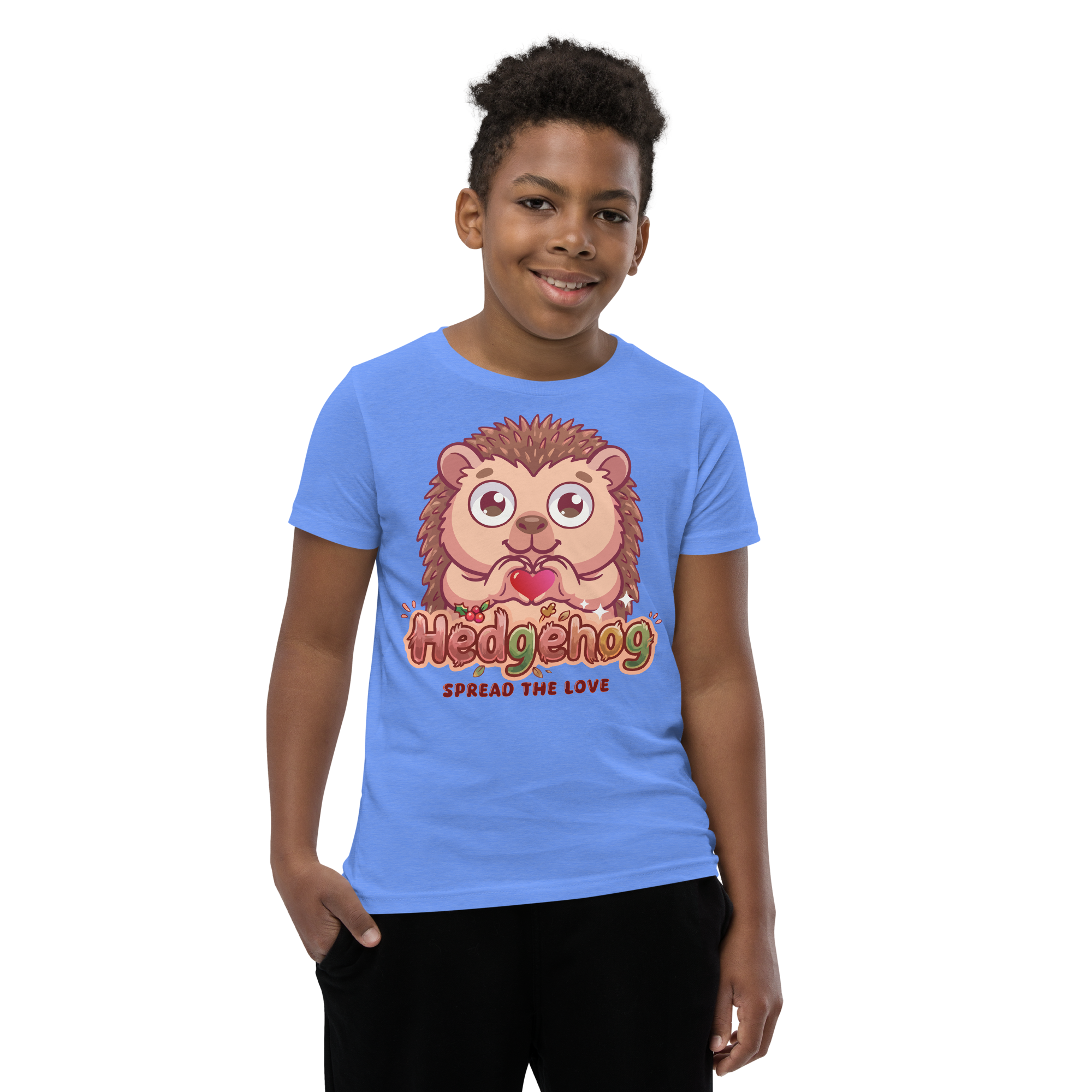 Heart in Pawz: Hedgehog Graphic T‑Shirt for Young Pawz