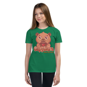 Heart in Pawz: Capybara Graphic T‑Shirt for Young Pawz