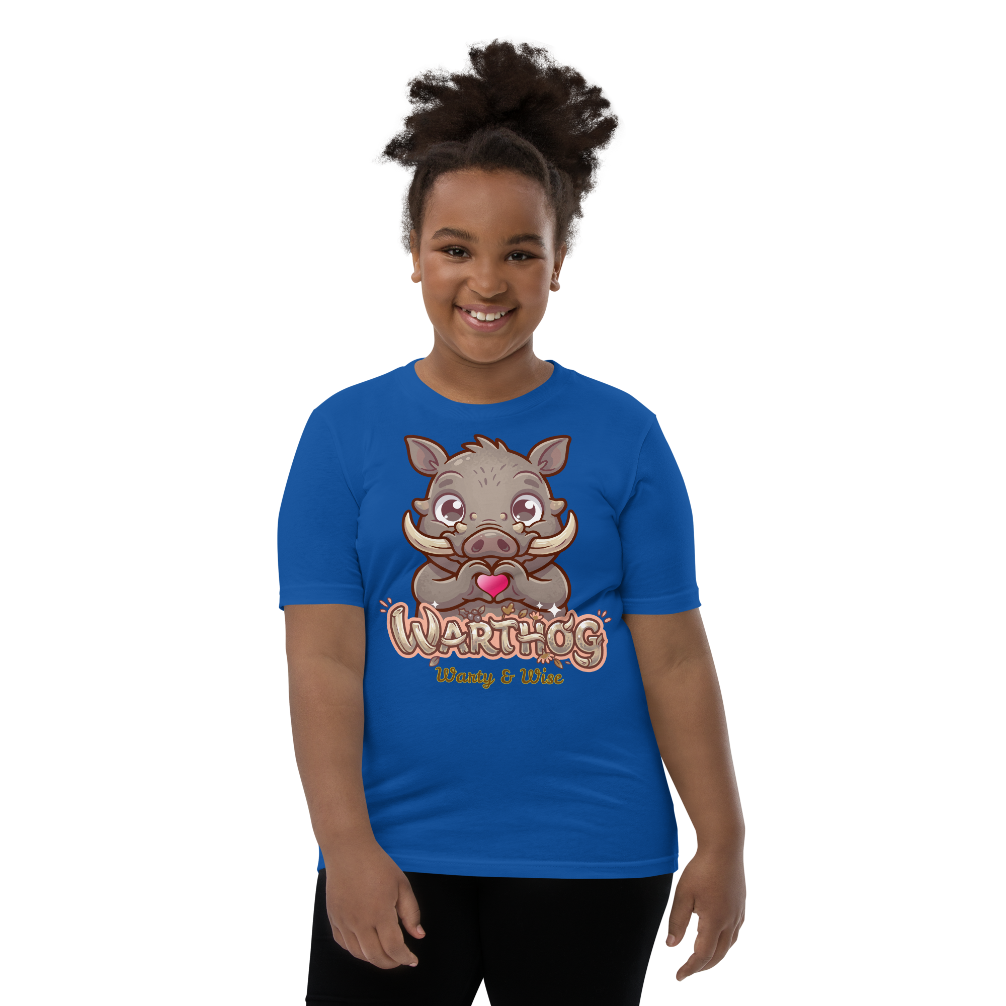 Heart in Pawz: Warthog Graphic T‑Shirt for Young Pawz
